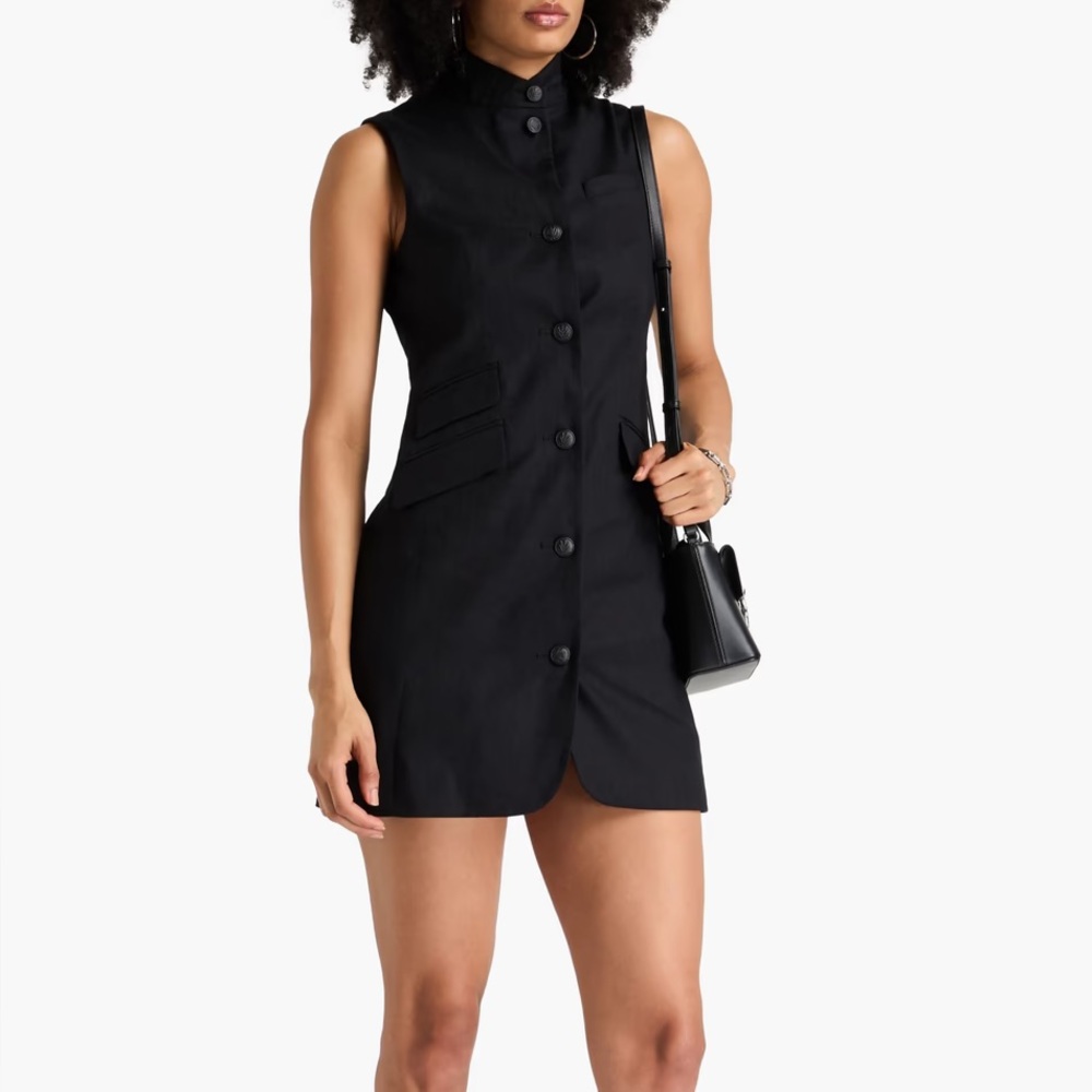 Rag & Bone SLADE Black Sleeveless Button Dress